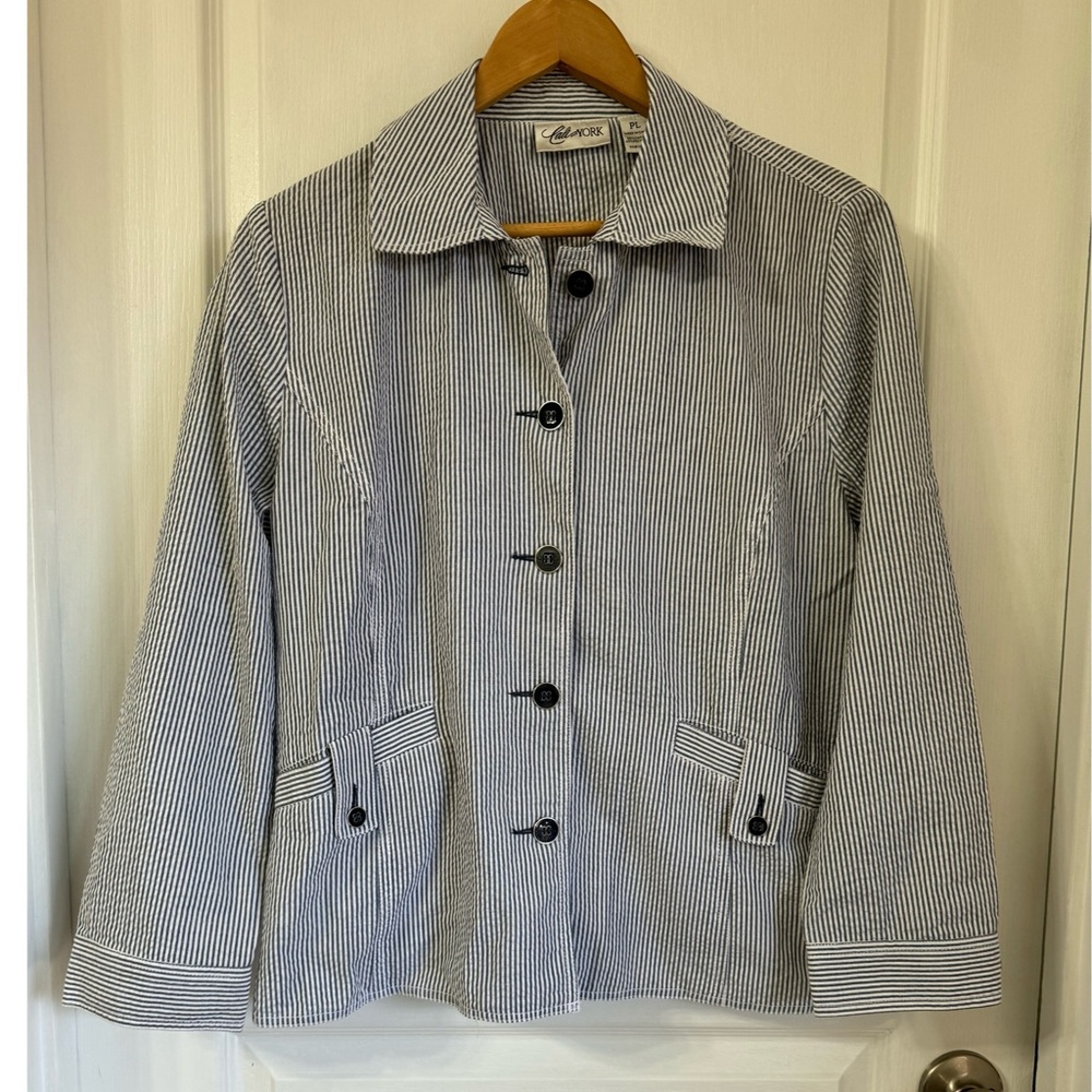CALI AND YORK SEERSUCKER SHACKET SZ PL